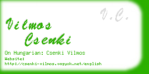 vilmos csenki business card